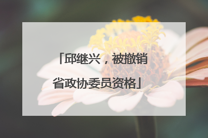 邱继兴，被撤销省政协委员资格