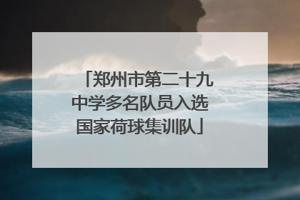 郑州市第二十九中学多名队员入选国家荷球集训队