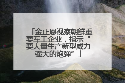 金正恩视察朝鲜重要军工企业，指示“要大量生产新型威力强大的炮弹”