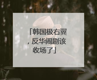 韩国极右翼，反华闹剧该收场了