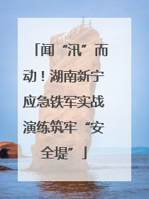 闻“汛”而动！湖南新宁应急铁军实战演练筑牢“安全堤”