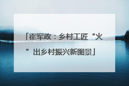霍军政：乡村工匠“火”出乡村振兴新图景