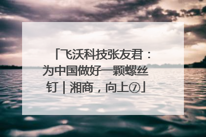 飞沃科技张友君：为中国做好一颗螺丝钉｜湘商，向上⑦