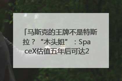 马斯克的王牌不是特斯拉？“木头姐”：SpaceX估值五年后可达2.5万亿美元！