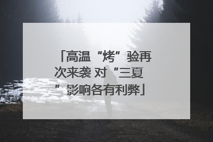 高温“烤”验再次来袭 对“三夏”影响各有利弊