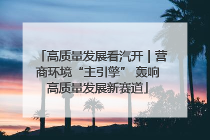 高质量发展看汽开｜营商环境“主引擎” 轰响高质量发展新赛道