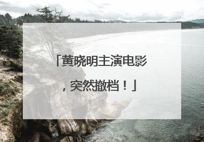 黄晓明主演电影，突然撤档！