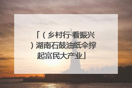 （乡村行·看振兴）湖南石鼓油纸伞撑起富民大产业