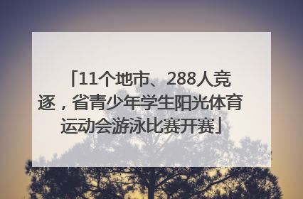 11个地市、288人竞逐，省青少年学生阳光体育运动会游泳比赛开赛