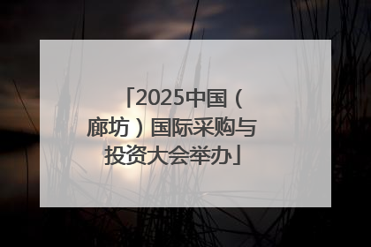 2025中国（廊坊）国际采购与投资大会举办