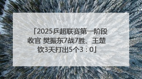 2025乒超联赛第一阶段收官 樊振东7战7胜、王楚钦3天打出5个3∶0